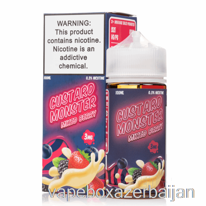 Vape Smoke Mixed Berry - Custard Monster - 100mL 0mg